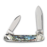 Rough Ryder Abalone Mini Canoe Folding Knife RR2663