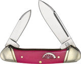 Rough Ryder Pink Smooth Bone Mini Canoe Folding Knife RR2662
