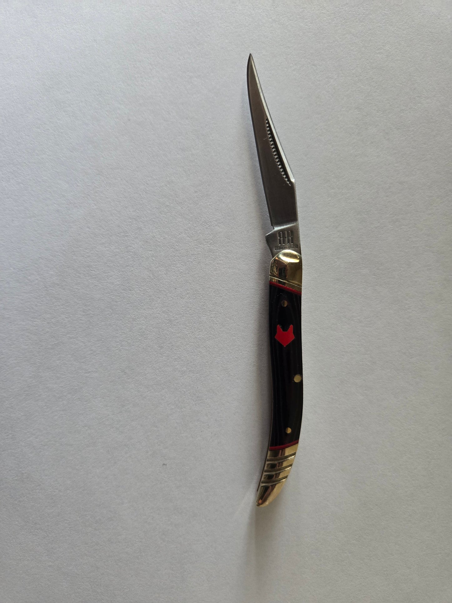 Rough Rider 2296 Red Fox Mini Toothpick Knife Black/Red Handles