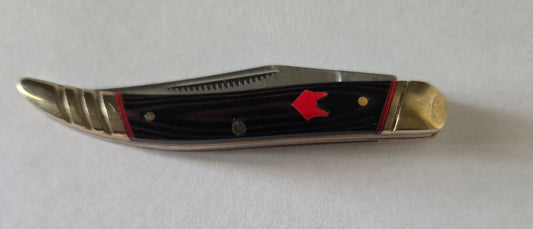 Rough Rider 2296 Red Fox Mini Toothpick Knife Black/Red Handles