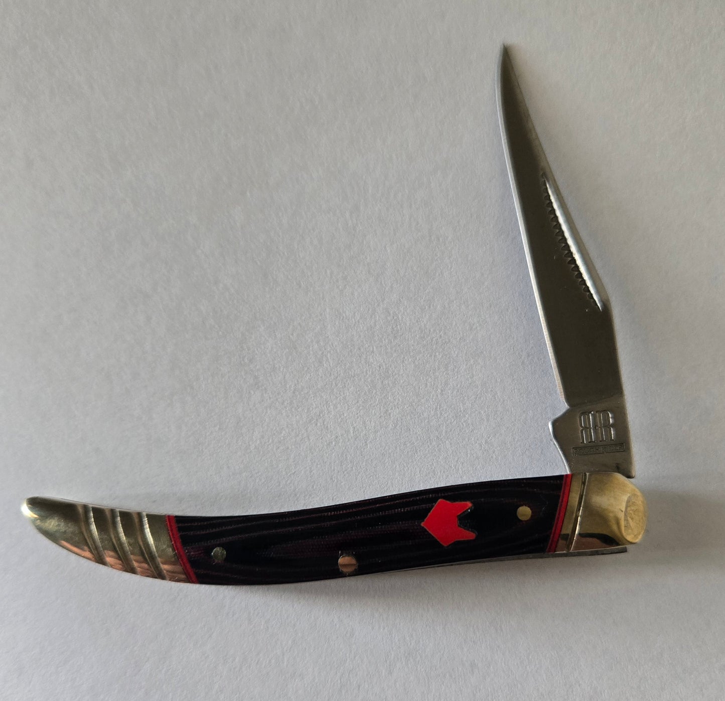 Rough Rider 2296 Red Fox Mini Toothpick Knife Black/Red Handles