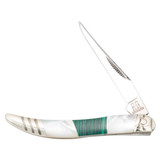 Rough Ryder Stoneworx Baby Toothpick Folding Knife Malachite and Pearl RR2034